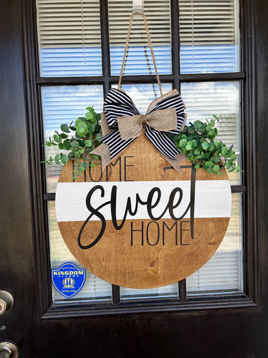 Home Sweet Home Wooden Wreath